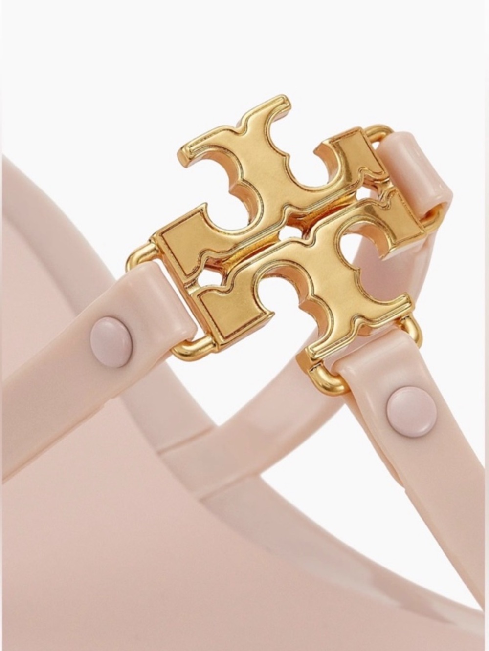 Tory Burch Blush Sandals with Gold Logo - Picture 5 of 6